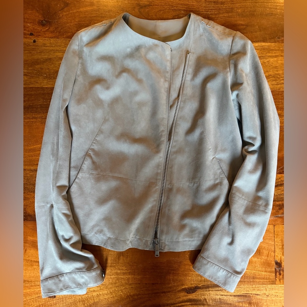 Brunello Cucinelli Gray Suede Jacket - image 1